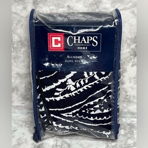 Chaps Home Allistair Euro Sham Navy Blue White Paisley Button 30x30 Ralph Lauren
